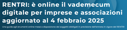 RENTRI ON LINE VADEMECUM"