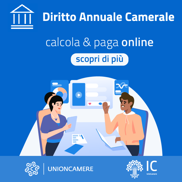 "VAI ALL'APPLICATIVO PER IL CALCOLO E IL PAGAMENTO DEL DIRITTO ANNUALE 2026"