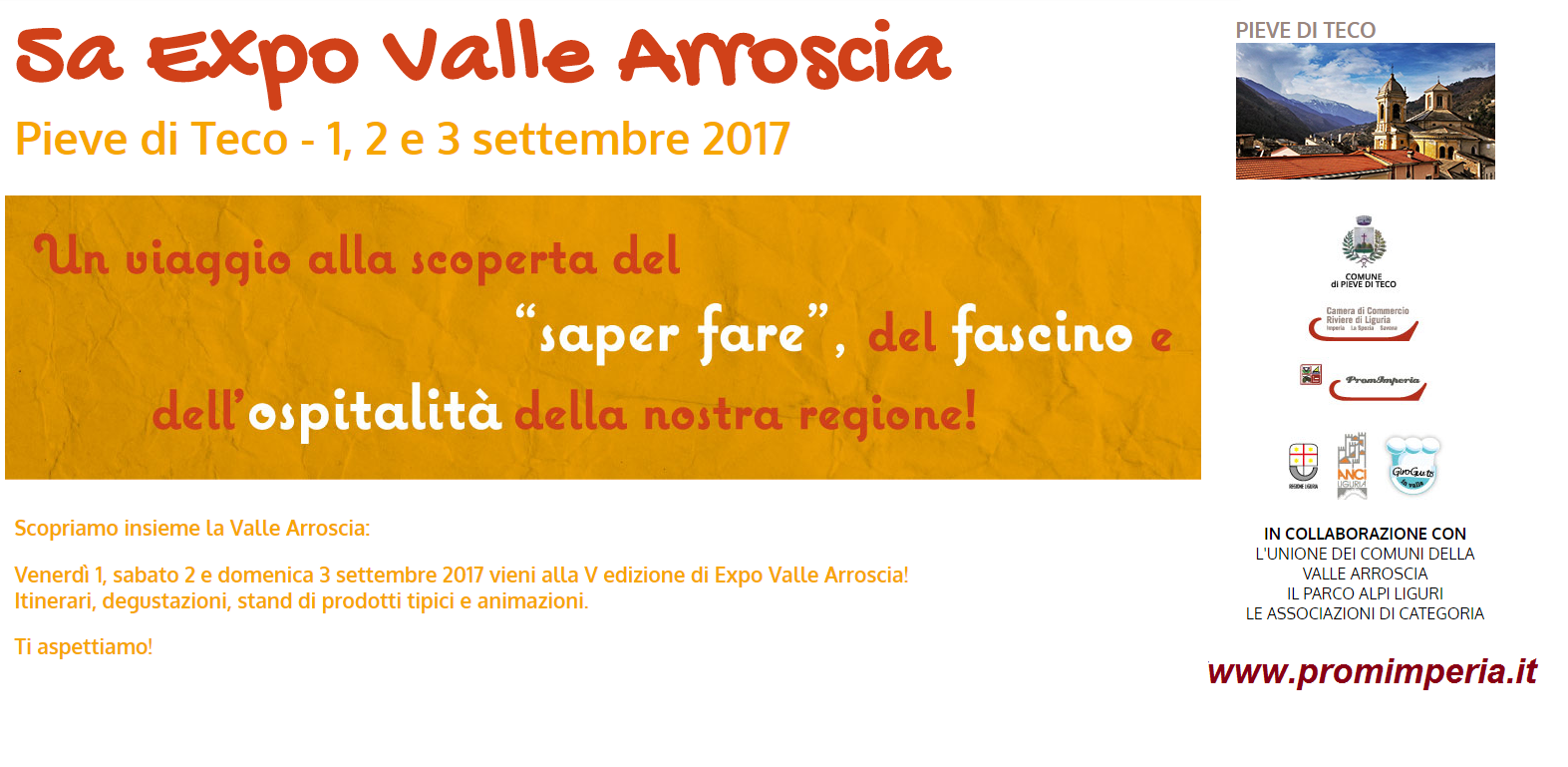 V expo valle arroscia pieve teco settembre 2017 promimperia