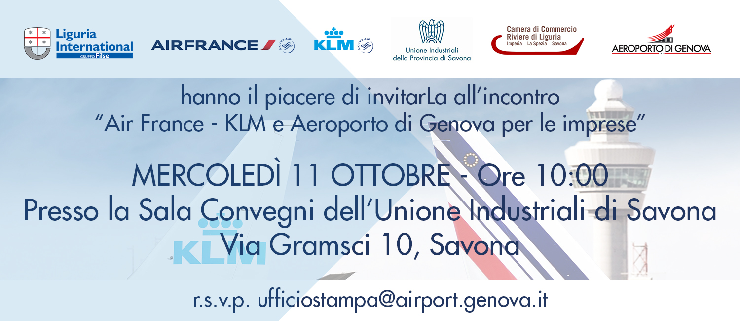 invito presentazione nuovi voli aeroporto ge - a savona uisv