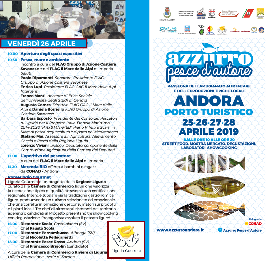 26 aprile 2019 liguria gourmet