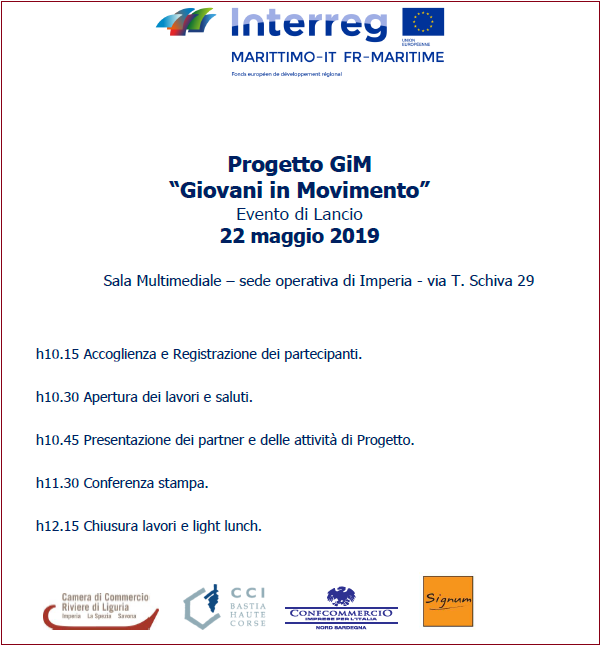 gim giovani in movimento evento lancio 22 maggio 2019