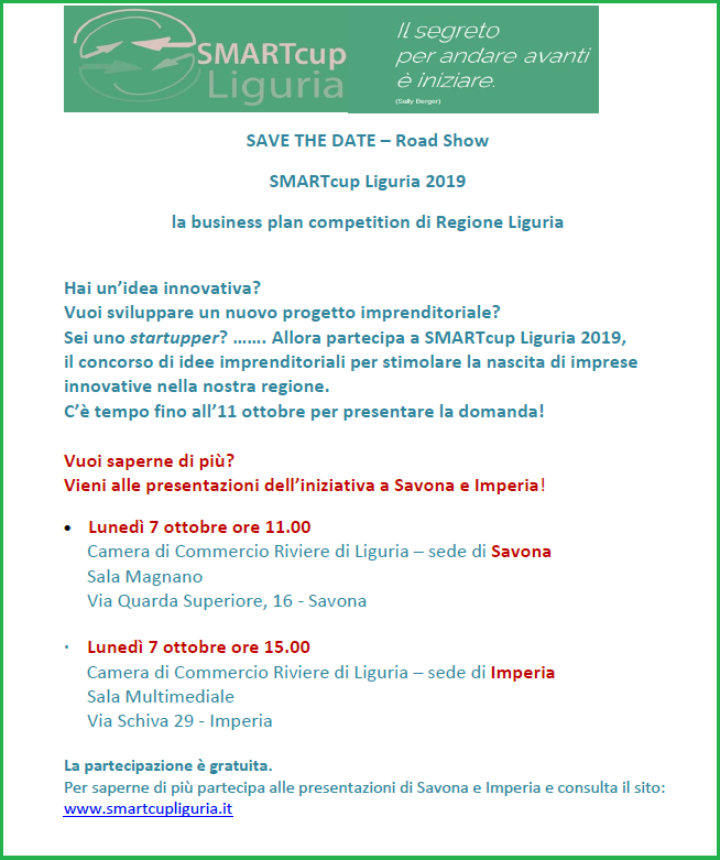 smart cup liguria 2019 presentazione 7 ottobre 2019 imperia savona
