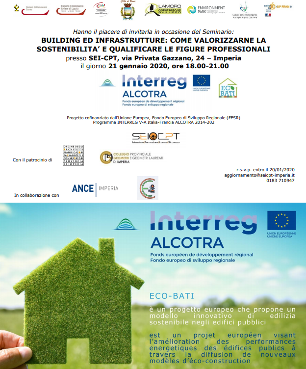 seminario ecobati building 21 gennaio 2020 imperia
