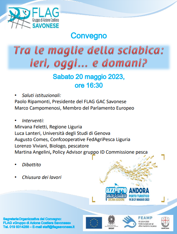 convegno sciabica azzurro pesce d'autore flag gac savonese
