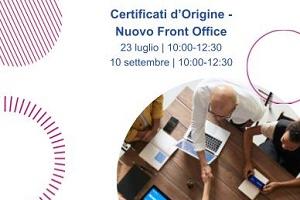 Certificati d'Origine - Nuovo Front Office - formazione gratuita con Infocamere Certificati d'Origine - Nuovo Front Office - formazione gratuita con Infocamere