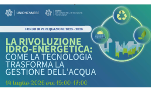 Webinar gratuito "Rivoluzione idroenergetica come la tecnologia trasforma la gestione dell'acqua"  - PID 14 luglio 2026 - Iscrizioni aperte  immagine con loghi PID UNONCAMERE