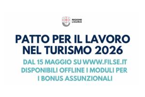Regione Liguria - bonus assunzionali patto lavoro turismo 2026