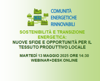 Partecipa al ciclo gratuito sulla Transizione Energetica e le Comunità Energetiche Rinnovabili (CER)! - Primo appuntamento 13 Maggio 2025