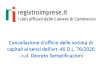 Cancellazione d'ufficio delle società di capitali ai sensi dell'art. 40 D.L. 76/2020 - c.d. Decreto Semplificazioni